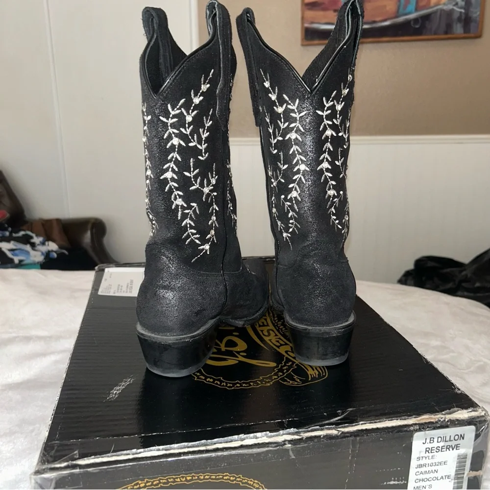 Women’s western black boots, JB Dillon, Size 7.5 - Picture 9 of 11
